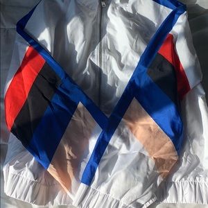 Thrifted White windbreaker